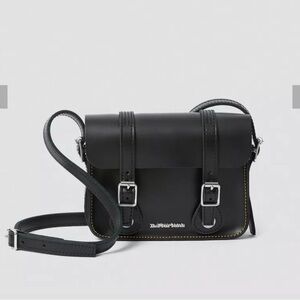 Dr. Martens Black 7 INCH LEATHER CROSSBODY BAG